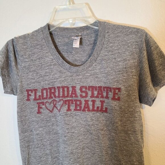 FSU Let's Huddle T-Shirt Gray Cotton‎ Blend Size Small Football - Picture 5 of 7